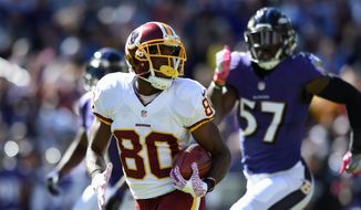 Washington Redskins&#39; Jamison Crowder received strong blocking from teammates on his 85-yard punt return touchdown on Sunday. (Associated PRess)