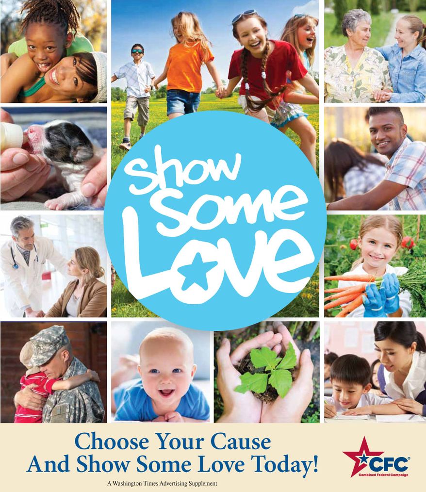 Show Some Love: Choose Your Cause and Show Some Love Today! - Advertising Supplement cover (October 11, 2016, edition of The Washington Times)