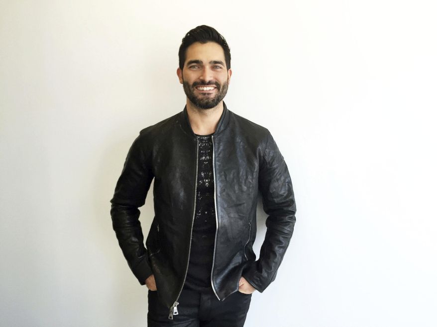In this Oct. 6, 2016 photo, actor Tyler Hoechlin poses after an interview in New York to discuss his upcoming role as Superman in the CW series, "Supergirl." (AP Photo/Alicia Rancilio)