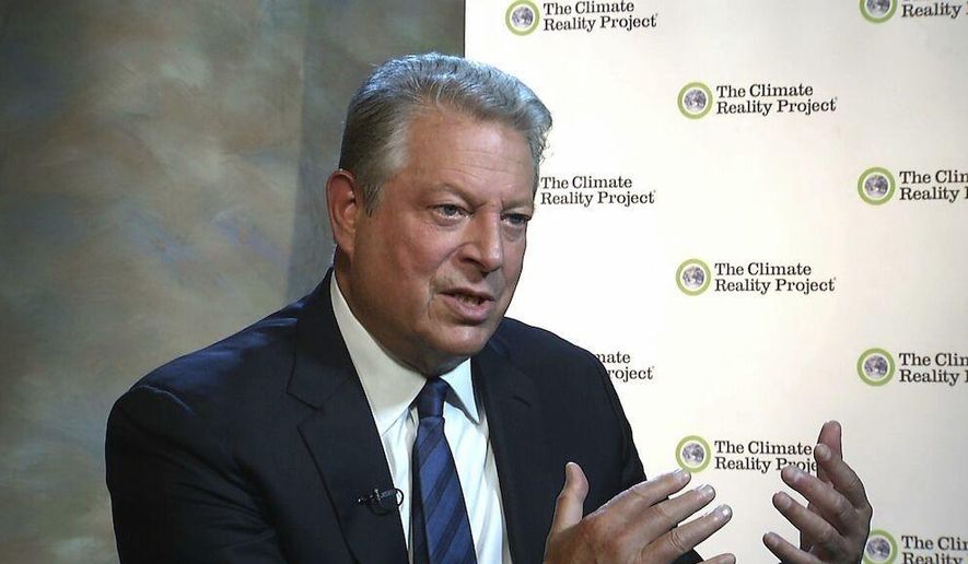 Former Vice President Al Gore is interviewed by The Associated Press in Nashville, Tenn., on Nov. 9, 2015. (Associated Press) **FILE**
