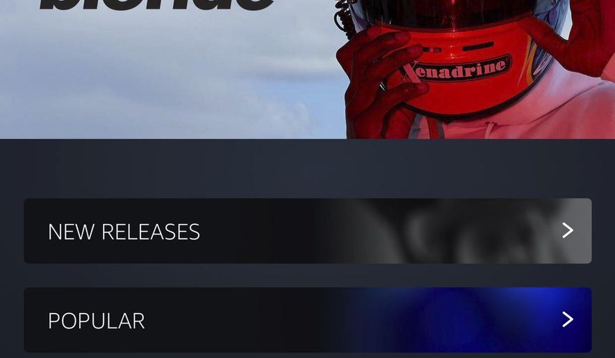 This image provided by Amazon Music shows a display of Amazon Music Unlimited, a paid streaming music service Amazon is launching. The music service is being positioned to compete against existing services such as Spotify and Apple Music. It will cost $8 per month, or $80 a year, for members of Amazon’s $99-a-year Prime loyalty program. Non-Prime members will pay $10 a month, the same monthly fee charged by Spotify and Apple Music. (Amazon Music via AP)