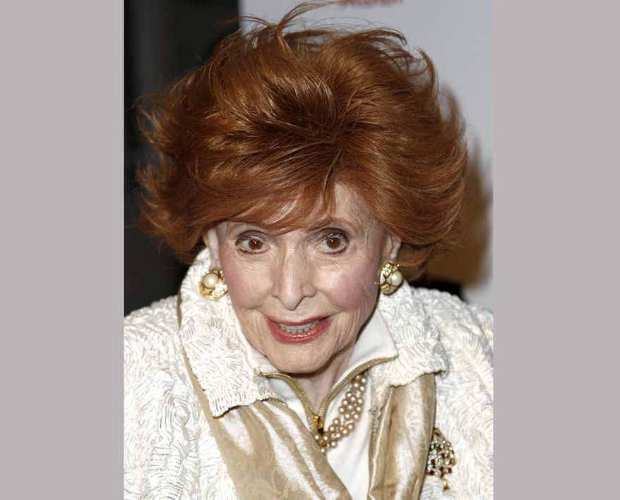 FILE - In this March 1, 2012 file photo, actress Patricia Barry arrives at the Academy of Television Arts and Sciences 21st Annual Hall of Fame Gala in Beverly Hills, Calif. Barry, a mainstay of daytime television who appeared on “Days of Our Lives,” “Guiding Light” and “All My Children,” died at her home in Los Angeles on Tuesday, Oct. 11, 2016. She was 93. (AP Photo/Matt Sayles, File)