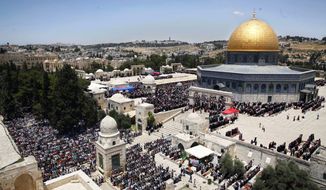 UNESCO, the U.N. body that designates cultural treasures, ignored Israeli ties to the Temple Mount in favor of Palestinians, who refer to it as the Al-Aqsa Mwosque. (Associated Press)