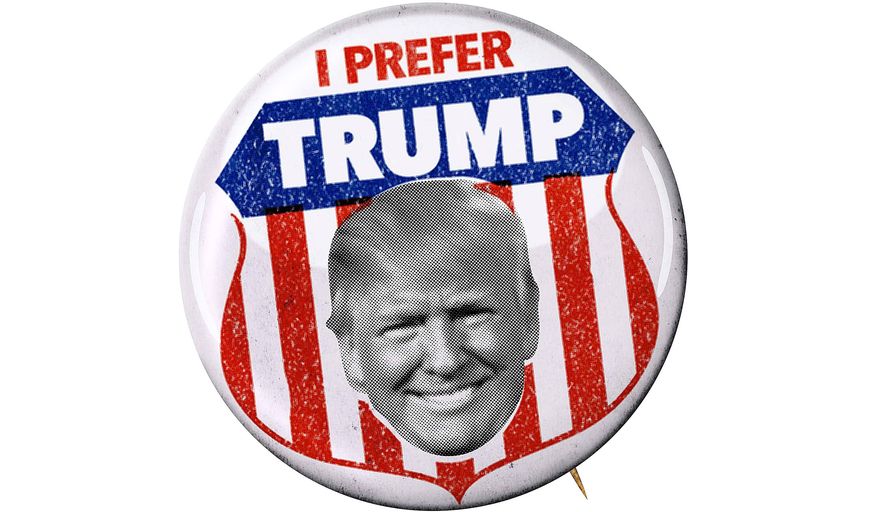 I Prefer Trump Campaign Button Illustration by Greg Groesch/The Washington Times