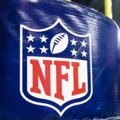 This Aug. 9, 2014 file photo shows an NFL logo on a goalpost padding at Ford Field in Detroit. X renewed its deal with the National Football League this week to amplify even more content on the platform.(AP Photo/Rick Osentoski, File)