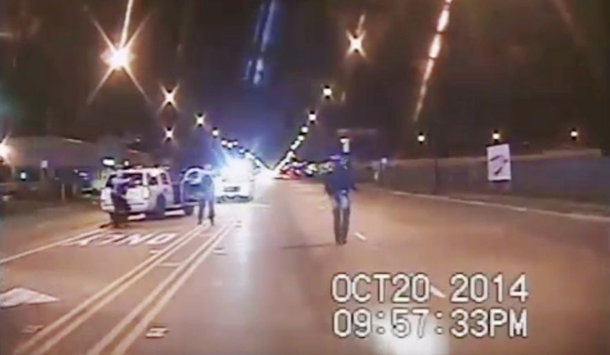 A dash-cam video from the Chicago Police Department shows Laquan McDonald moments before his fatal shooting. Two years later, the OpenOversight website has been launched to help the public identify police officers accused of misconduct. (Associated Press)