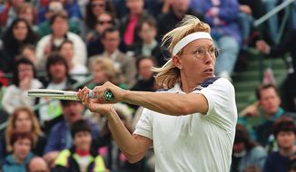 In 2005, Tennis magazine selected Martina Navratilova as the greatest female tennis player for the years 1965 through 2005. Navratilova was World No. 1 for a total of 332 weeks in singles, and a record 237 weeks in doubles, making her the only player in history to have held the top spot in both singles and doubles for over 200 weeks. (AP Photo) ** FILE **