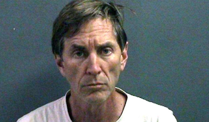 This undated booking photo provided by the Orange County District Attorney's Office shows Jeffrey Scott Jones, 56, of Huntington Beach. Jones, convicted of sexually assaulting a teenager pulled a razor blade and slashed his throat in an Orange County courtroom Wednesday, Oct. 19, 2016, moments after the verdict. (Orange County District Attorney's Office via AP)