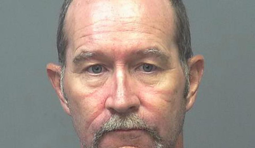 This undated photo provided by the Sierra Vista Police shows Keith White. White was arrested in Sierra Vista, Ariz., Monday, Oct. 24, 2016, on suspicion of second-degree murder in the death of Brian Cook early Sunday morning. Police say White strangled his roommate during an argument, stuffed the body in a suitcase in a closet and hosted a barbecue for two other people the next day.(Sierra Vista Police via AP)