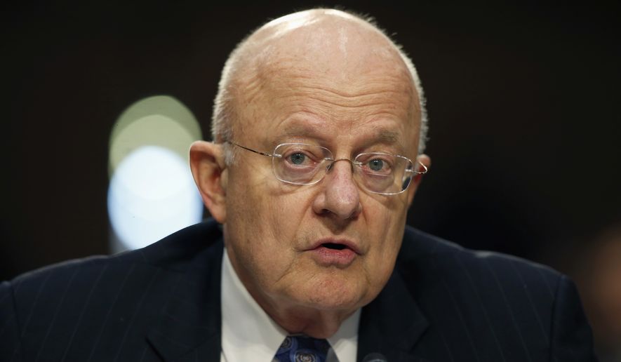 In this Feb. 9, 2016, file photo, National Intelligence Director James Clapper speaks on Capitol Hill in Washington. (AP Photo/Alex Brandon, File)