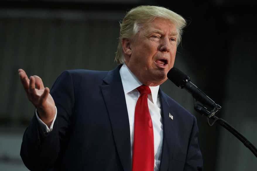 Republican presidential candidate Donald Trump speaks during a campaign rally, Thursday, Oct. 27, 2016, in Springfield, Ohio. (AP Photo/ Evan Vucci)
