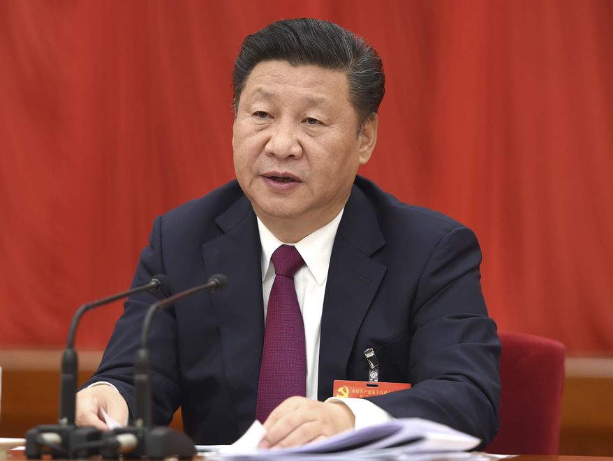 In this photo released by Xinhua News Agency, Chinese President Xi Jinping, also general secretary of the Communist Party of China (CPC) Central Committee, speaks at the Sixth Plenary Session of the 18th CPC Central Committee, in Beijing on Thursday, Oct 27, 2016. (Li Xueren/Xinhua via AP) ** FILE **