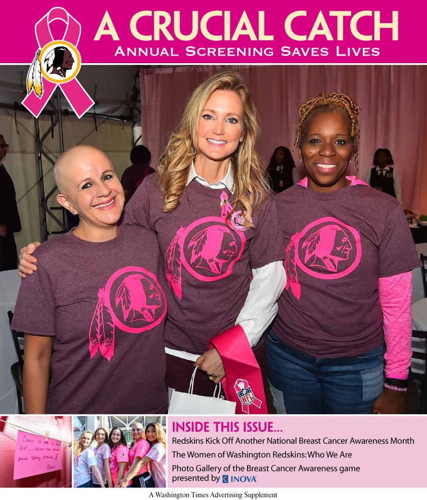 Redskins Redskins: A Crucial Catch - Advertising Supplement cover (October 27, 2016, edition of The Washington Times)