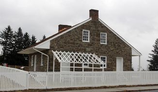 This recently restored home of Mary Thompson in Gettysburg, Pa., was once a staging ground for General Robert E. Lee and his men before and during the Battle of Gettysburg in 1863, Thursday, Oct. 27, 2016. The 4-acre property had been privately owned ever since the Civil War’s bloodiest battle, sprouting a motel, restaurant and other modern structures that dismayed preservationists and history buffs.James Lighthizer, president of Civil War Trust, says it was “one of the most important unprotected historic buildings in America.” (AP Photo/Timothy Jacobsen)