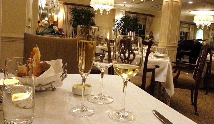 The elegant Lafayette at the Hay-Adams Hotel features a prix-fixe dinner through November. (Photograph by Jacquie Kubin / Special to The Washington Times)