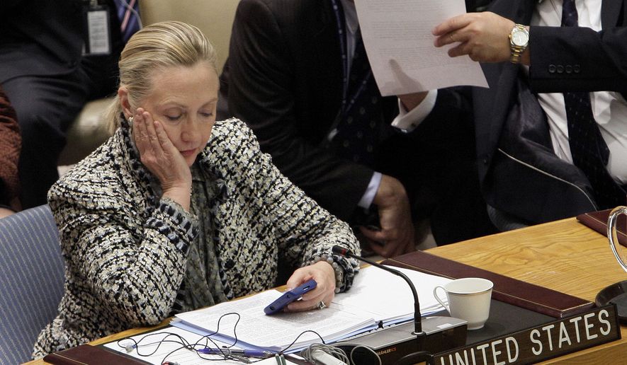 A painstaking review continues to uncover classified information that was stored on the insecure server that shielded Hillary Clinton's official correspondence from public and congressional oversight while she served as secretary of state. (Associated Press/File)