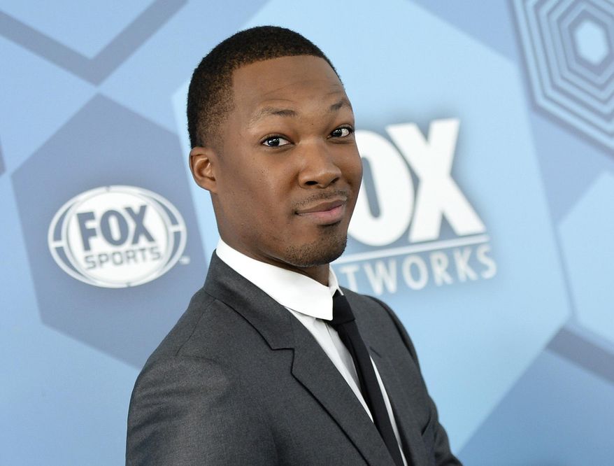 FILE - In this May 16, 2016 file photo, Corey Hawkins attends the FOX Networks 2016 Upfront Presentation Party in New York. Hawkins, who has had roles in “The Walking Dead” and as Dr. Dre in “Straight Outta Compton,” will return to Broadway in the upcoming revival of "Six Degrees of Separation." He will star as a a brash con artist opposite Allison Janney and John Benjamin Hickey. (Photo by Evan Agostini/Invision/AP, File)