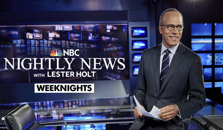 This undated image released by NBC shows anchor Lester Holt on the set of &amp;quot;NBC Nightly News with Lester Holt,&amp;quot; in New York. (NBC News via AP)