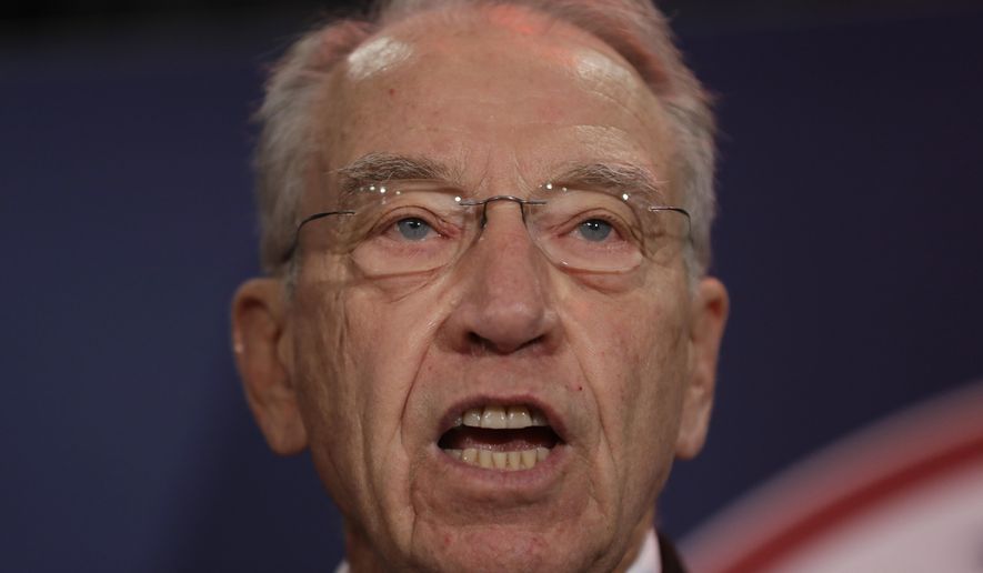 Sen. Charles Grassley, R-Iowa speaks during an election night rally, Tuesday, Nov. 8, 2016, in Des Moines, Iowa. (AP Photo/Charlie Neibergall)