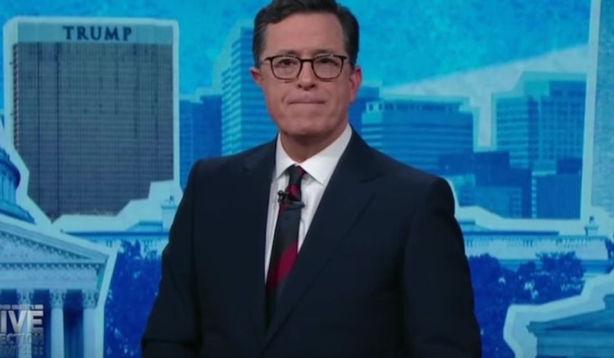 Comedian Stephen Colbert  ended his Showtime special on the 2016 presidential election by telling the audience he drank &quot;too much of the poison.&quot; The confession came early Nov. 9, 2016, as the realization set in that Donald Trump would be the next commander in chief. (YouTube, The Late Show) ** FILE **