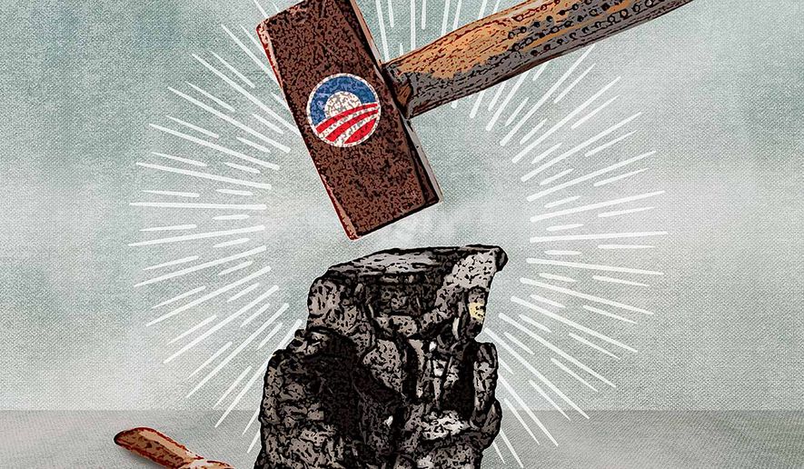 Obama's War on Coal Illustration by Greg Groesch/The Washington Times