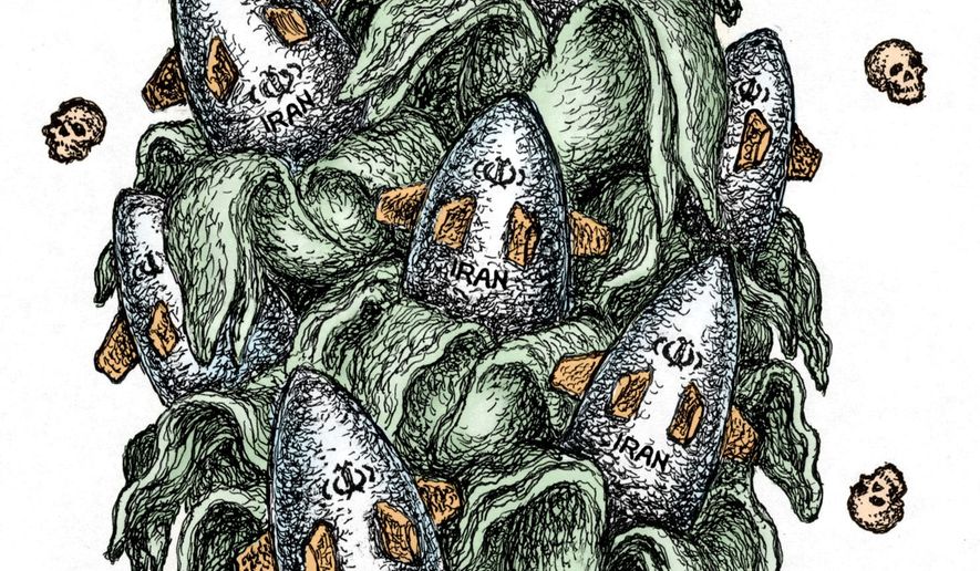 Illustration on dismantling the Iran nuclear deal by Kevin Kreneck/Tribune Content Agency