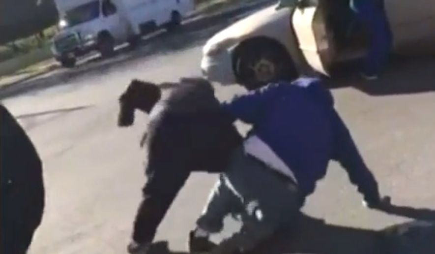 David Wilcox is beaten on the streets of Chicago after voting for Donald Trump on Nov. 8, 2016. (ABC News 7 Chicago screenshot)