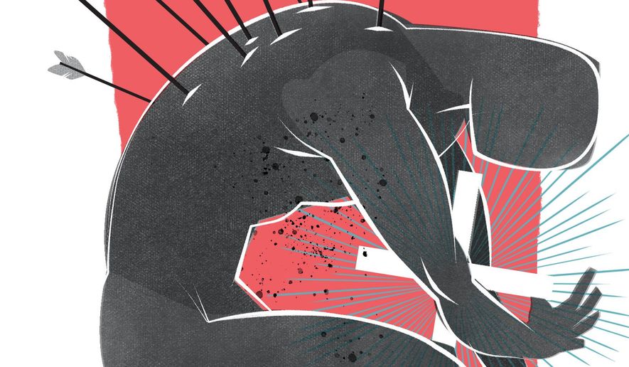 Illustration on protecting religious liberty by Linas Garsys/The Washington Times