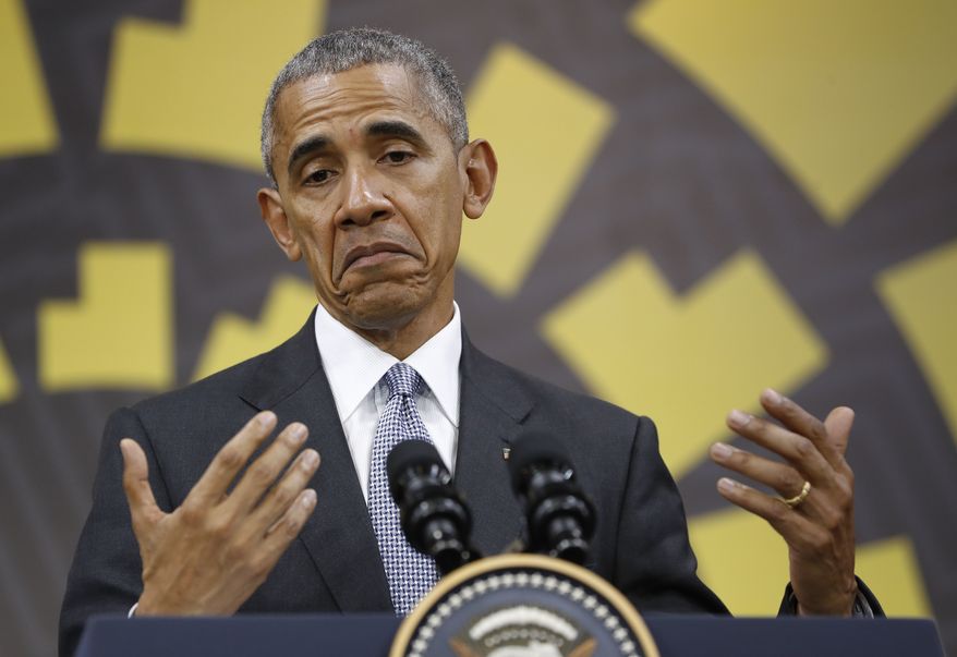 "If I think it's necessary or helpful for me to defend those ideals, then I'll examine it when it comes," President Obama said at a press conference in Lima, Peru. (Associated Press)