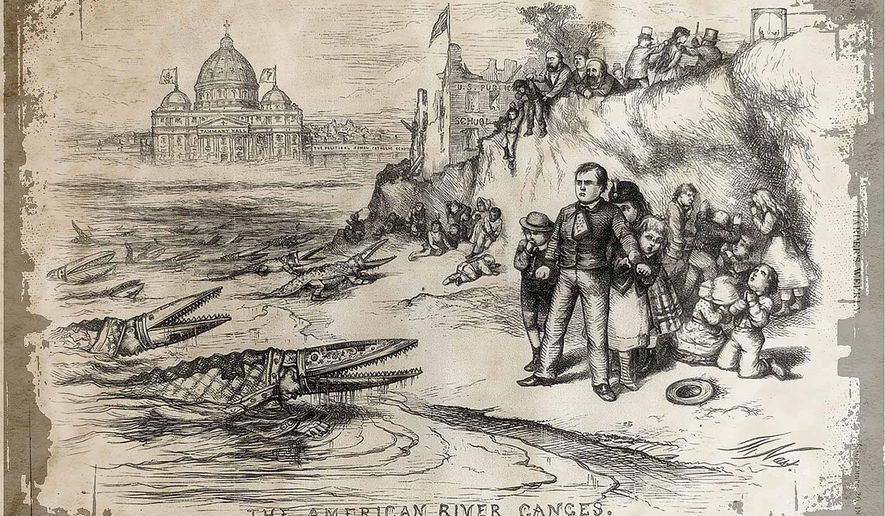 American River Ganges, Thomas Nast. Harpers Weekly September 30, 1871.