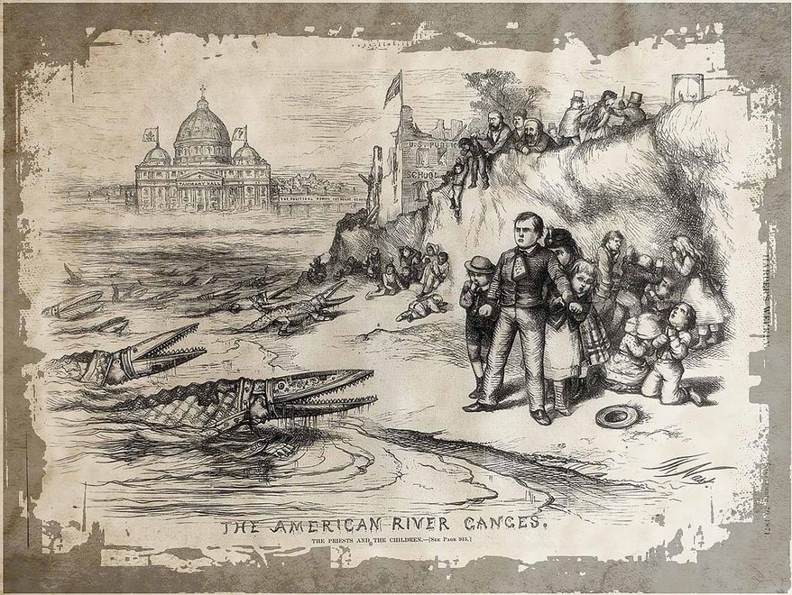 American River Ganges, Thomas Nast. Harpers Weekly September 30, 1871.