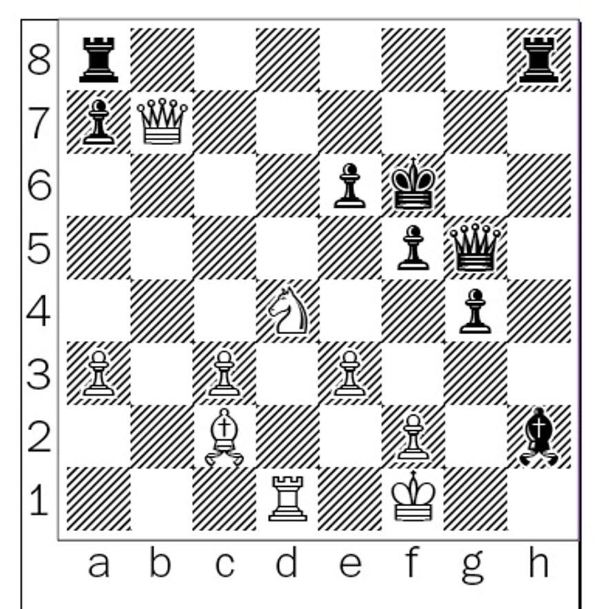 Steinitz-Lasker after 28...Kf6.