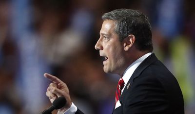 In this July 28, 2016, file photo, Rep. Tim Ryan, D-Ohio, speaks at the Democratic National Convention in Philadelphia. (AP Photo/Paul Sancya, File)