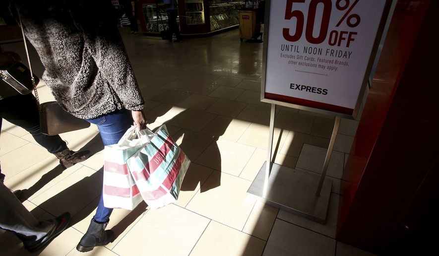 Shoppers hunt for Black Friday deals at the Edgewater Mall in Biloxi, Miss., on Friday, Nov. 25, 2016. (Amanda McCoy/The Sun Herald via AP)