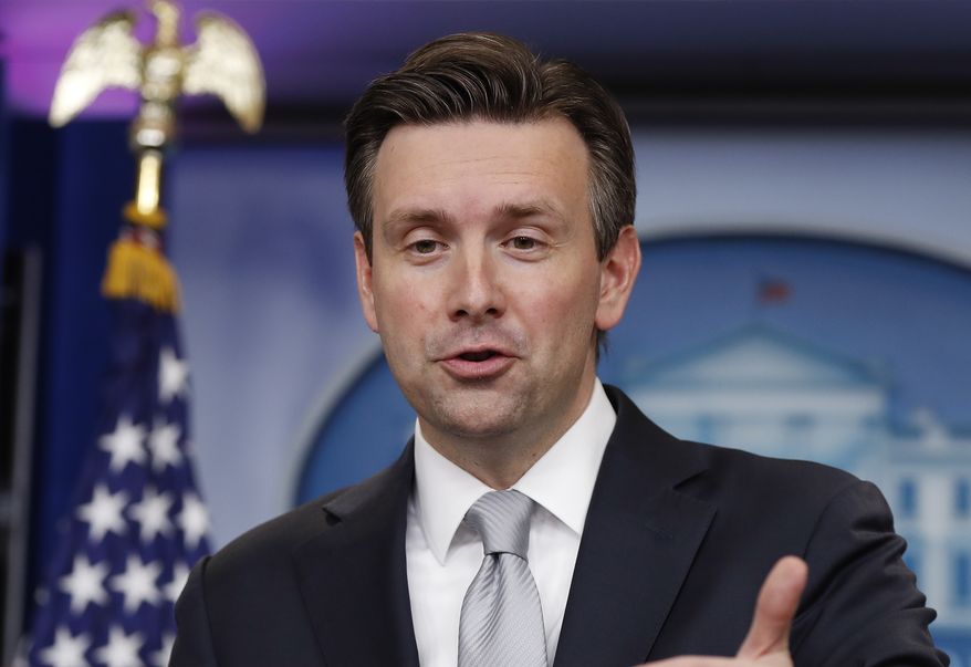White House press secretary Josh Earnest speaks during the daily news briefing at the White House, in Washington, Tuesday, Nov. 29, 2016. Earnest discussed the funeral of Fidel Castro, flag-burning, and other topics. (AP Photo/Carolyn Kaster)