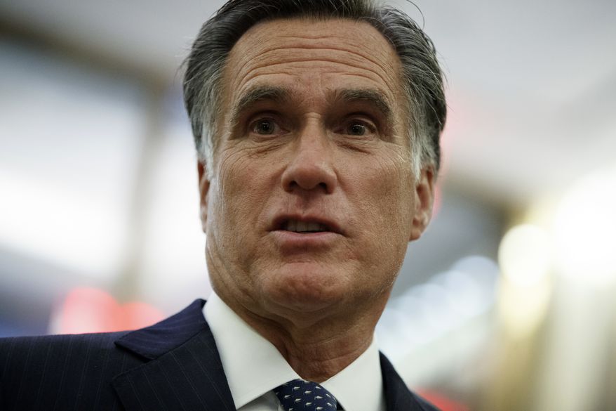 Former Republican presidential nominee Mitt Romney talks with reporters after eating dinner with President-elect Donald Trump at Jean-Georges restaurant, Tuesday, Nov. 29, 2016, in New York. (AP Photo/Evan Vucci)