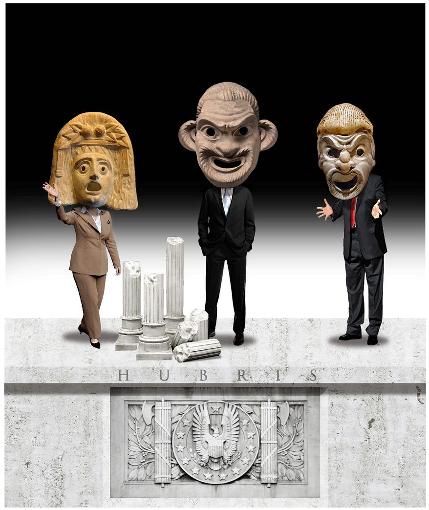Illustration on the unintended consequences of Obama's presidency by Alexander Hunter/The Washington Times