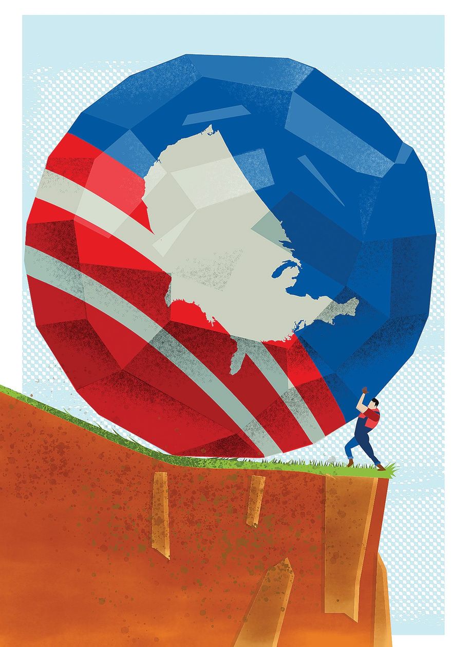 Illustration on Americans stopping Obama&#39;s agenda by Linas Garsys/The Washington Times