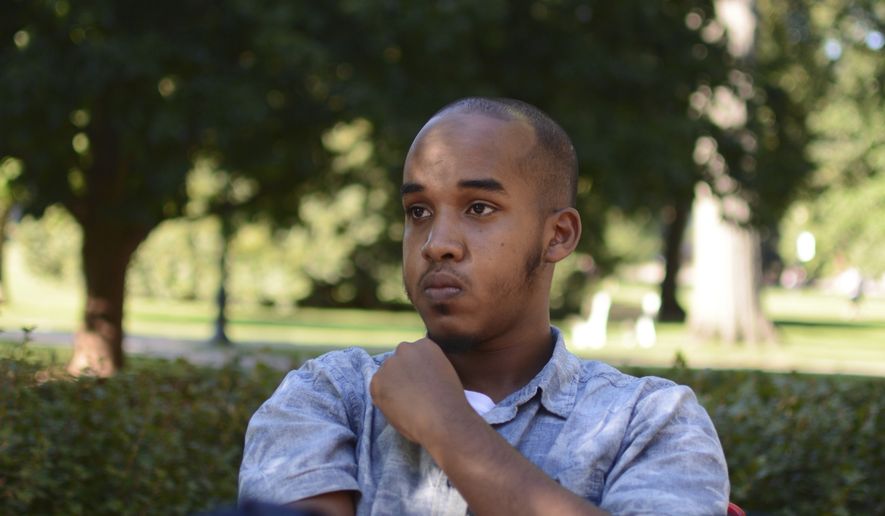 This August 2016 file photo provided by TheLantern.com shows Abdul Razak Ali Artan in Columbus, Ohio. Authorities identified Artan as the Somali-born Ohio State University student who plowed his car into a group of pedestrians on campus and then got out and began stabbing people with a knife Monday, Nov. 28, 2016, before he was shot to death by an officer. (Kevin Stankiewicz/TheLantern.com via AP, File)