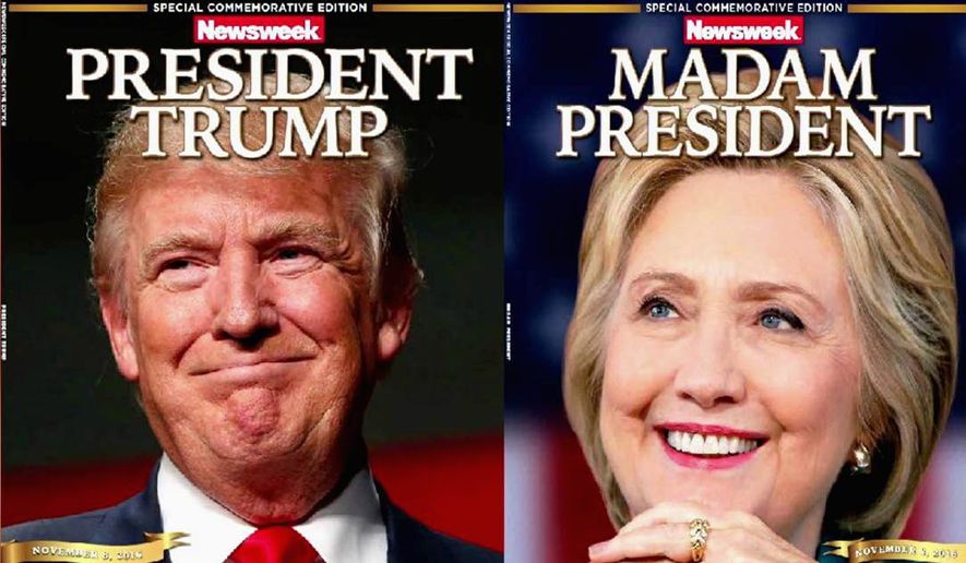 Hillary Clinton&#39;s now-recalled Newsweek cover is now a collector&#39;s item with a hefty price on eBay. Donald Trump&#39;s version is still on newsstands. (Newsweek)