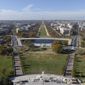 In this Nov. 15, 2016 photo, inaugural preparations continue on the West Front of Capitol Hill in Washington, looking at the National Mall and Washington Monument.  (AP Photo/Susan Walsh)