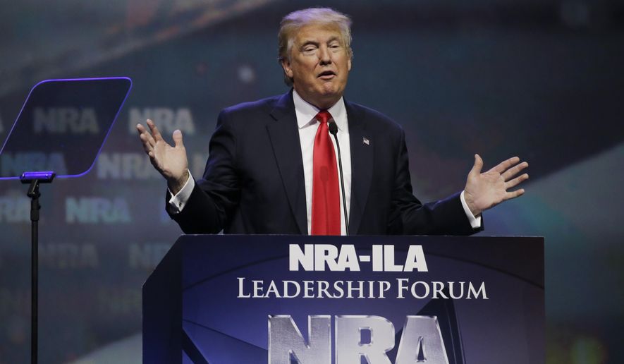 Firearms enthusiasts embraced Donald Trump’s presidential campaign and his full-throated support of the Second Amendment. (Associated Press/File)