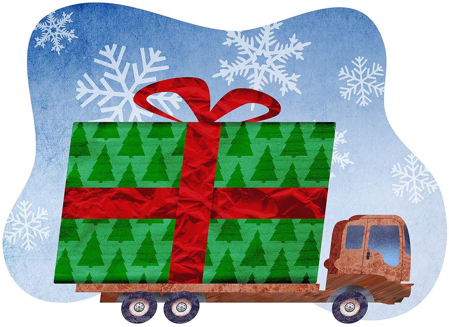 Trucking Delivers the Holidays Illustration by Greg Groesch/The Washington Times