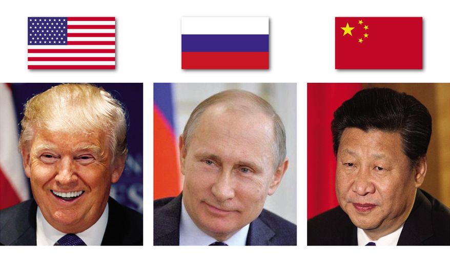 President-elect Donald Trump, Russia’s Vladimir Putin and China’s Xi Jinping
