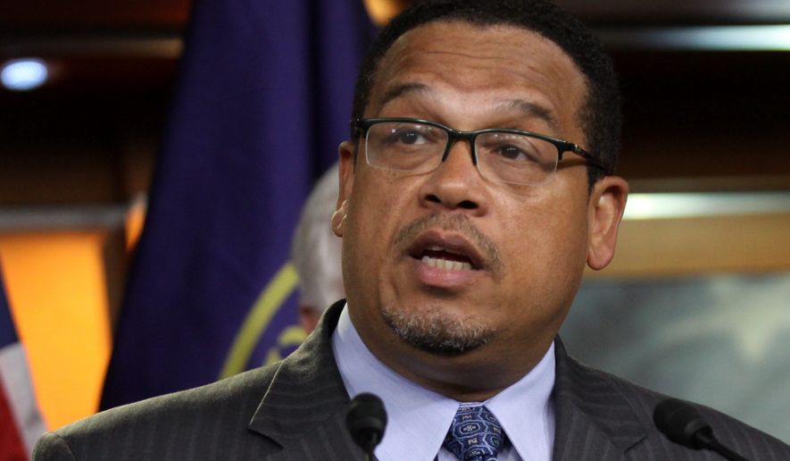 Rep. Keith Ellison, Minnesota Democrat, told labor leaders he would leave Congress if he wins his bid to lead the DNC. (Associated Press)