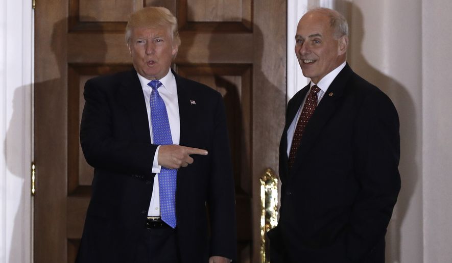Gen. John F. Kelly caught the eye of President-elect Donald Trump&#39;s top advisers with a forceful appearance before Congress in 2014 and 2015, where he said he was shocked at how easily smugglers were able to penetrate the U.S.-Mexico border, and said it represented a major hole in national security. (Associated Press)
