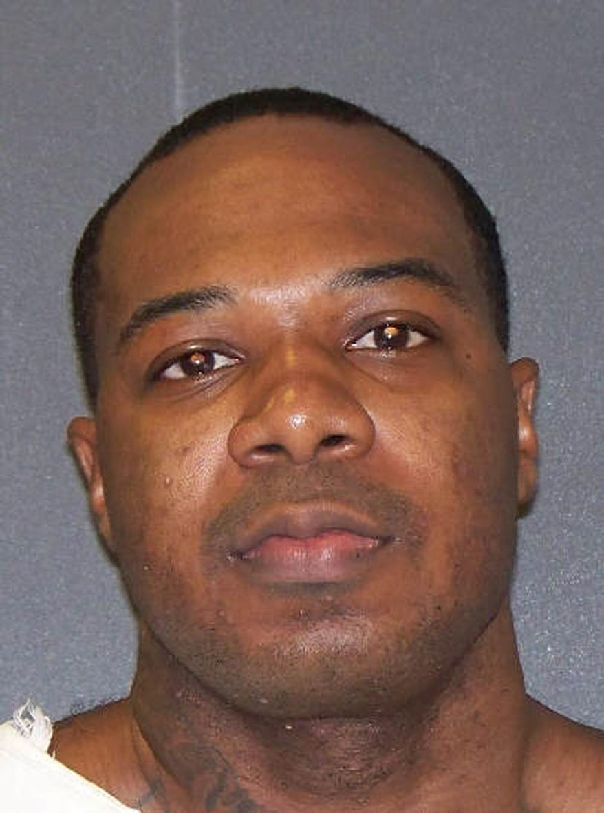This undated photo provided by the Texas Department of Criminal Justice shows inmate Albert Leslie Love Jr. Texas' highest criminal court has thrown out the conviction of Love, sent to death row for the ambush slayings of two men outside a Waco apartment complex in March 2011. The Texas Court of Criminal Appeals ruled 6-3 Wednesday, Dec. 7, 2016, that 29-year-old Love should get a new trial because cellphone text messages that prosecutors used to tie him to the slayings and were admitted into evidence at his trial improperly were obtained by authorities without the use of a search warrant. (Texas Department of Criminal Justice via AP)