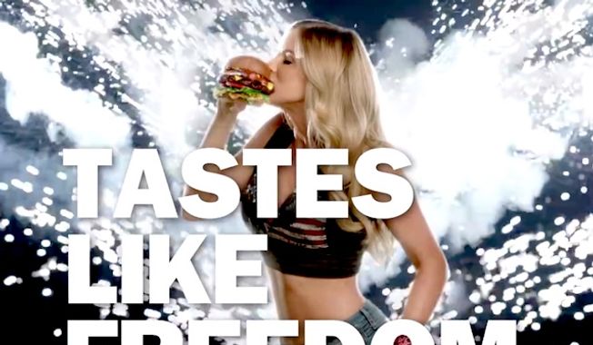 Hardee’s and Carl’s Jr. restaurants have regularly been criticized by activists groups over ads with scantily clad models eating hamburgers. (Facebook, Carl&#x27;s Jr.)