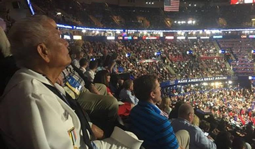 World War II veteran Fame Academia at the 2016 Republican convention. (Photo courtesy of Kirsten Fedewa)