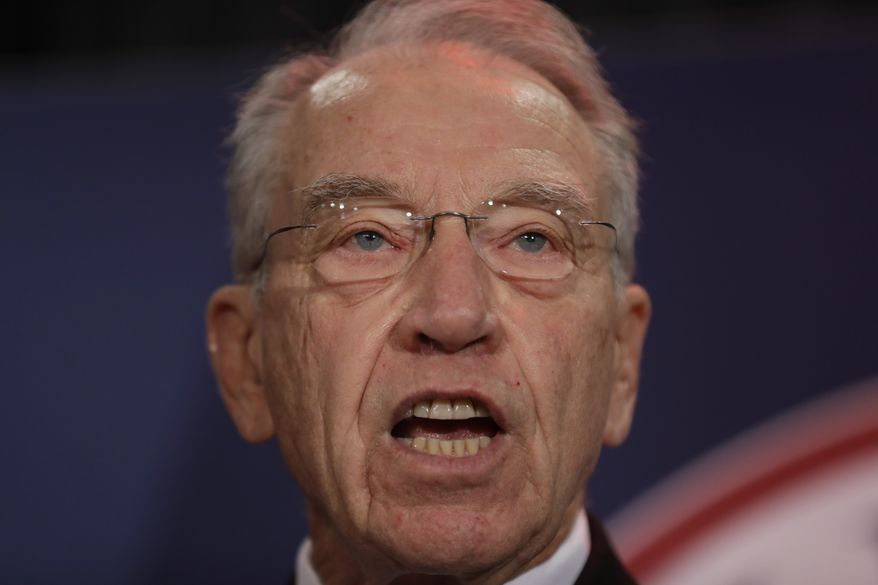 &quot;I don&#39;t take lightly making a criminal referral,&quot; said Senate Judiciary Committee Chairman Sen. Chuck Grassley. &quot;But, the seeming disregard for the law by these entities has been fueled by decades of utter failure by the Justice Department to enforce it.&quot; (Associated Press)